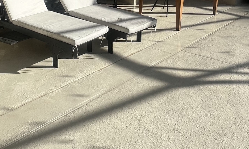 Pool deck before